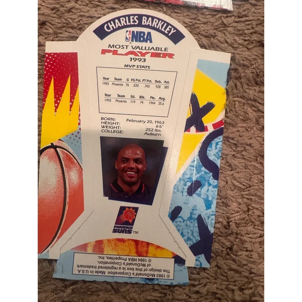 1993 McDonald's Nothing But Net MVPs Complete 6 Card‎ Set Michael Jordan